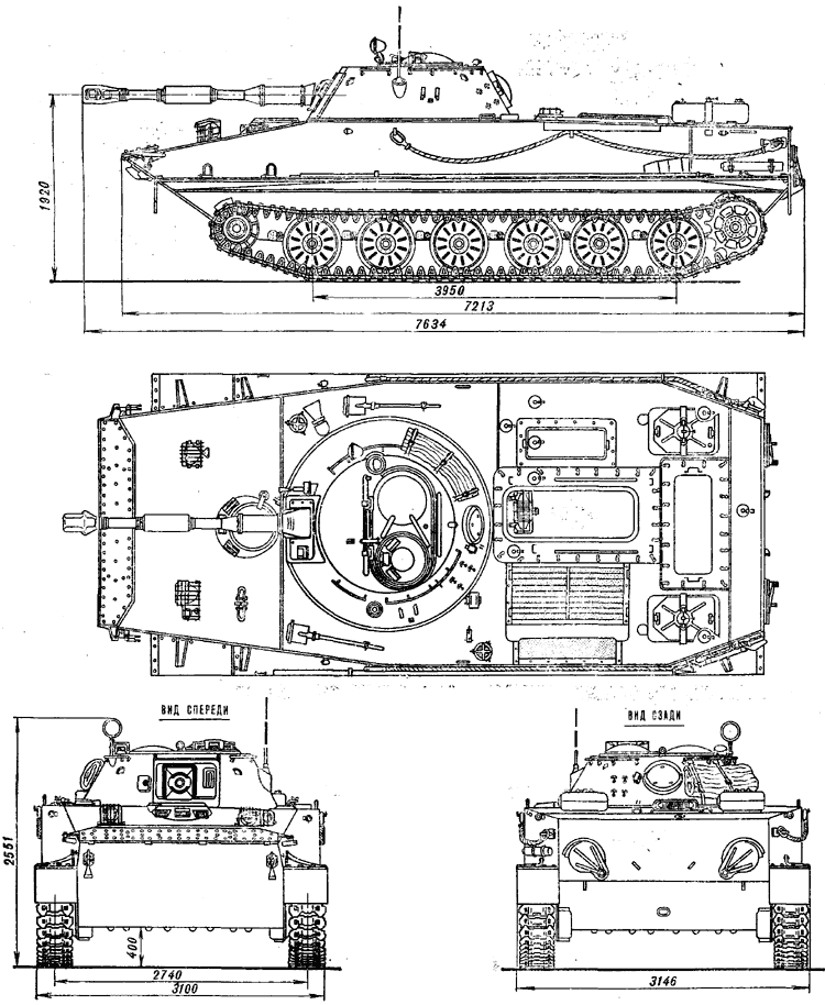Отечественные легкие танки образца 1945-65 годов – плавающий танк «ПТ-76»