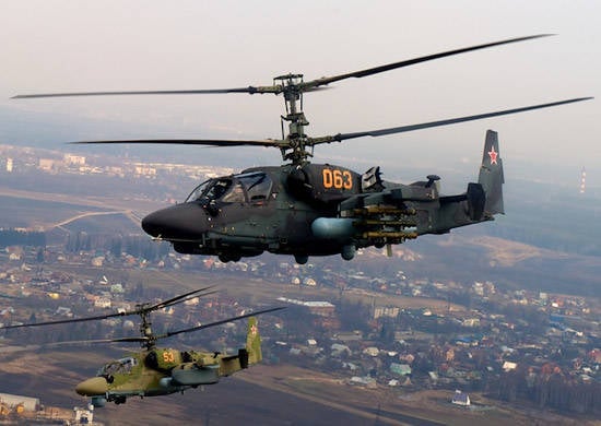 В учении армейской авиации Южного военного округа впервые задействованы вертолеты Ка-52