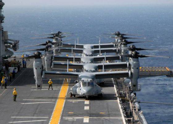 ВМС США заключили долгосрочный контракт на поставку ПЛА V-22 «Оспри»