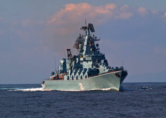 Гвардейский ракетный крейсер Черноморского флота «Москва» завершает выполнение задач в Средиземном море