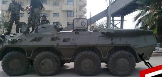 На вооружении сирийской армии появились новые БТР-80