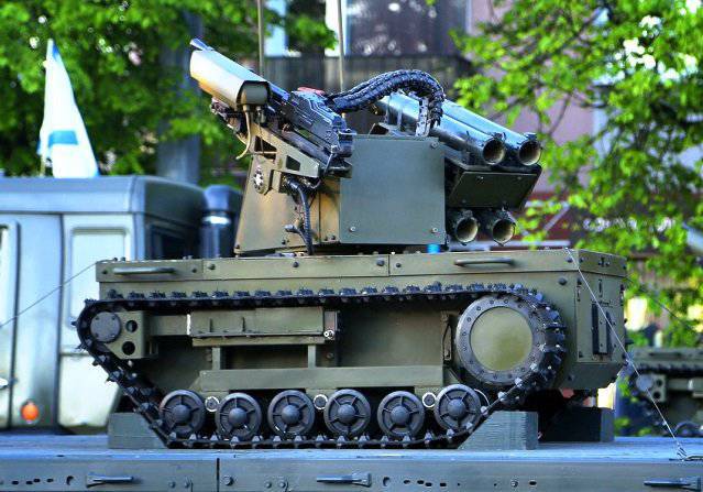 В учениях российской армии задействованы боевые роботы