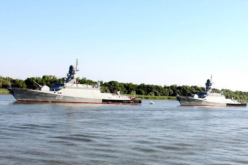 В состав Каспийской военной флотилии вошли малые ракетные корабли «Углич» и «Град Свияжск»