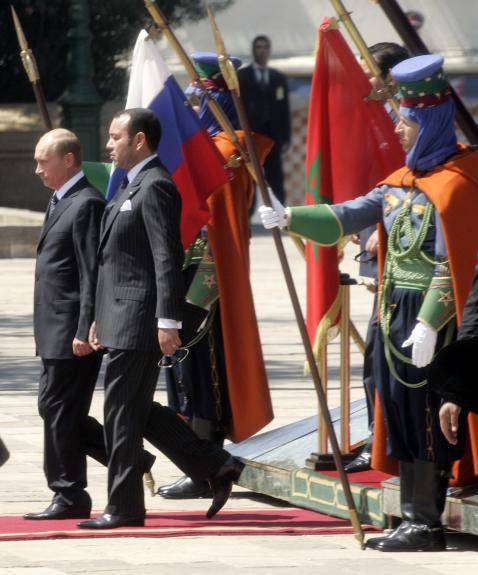 Президент России В.В. Путин и Король Марокко Мухаммед VI в Касабланке