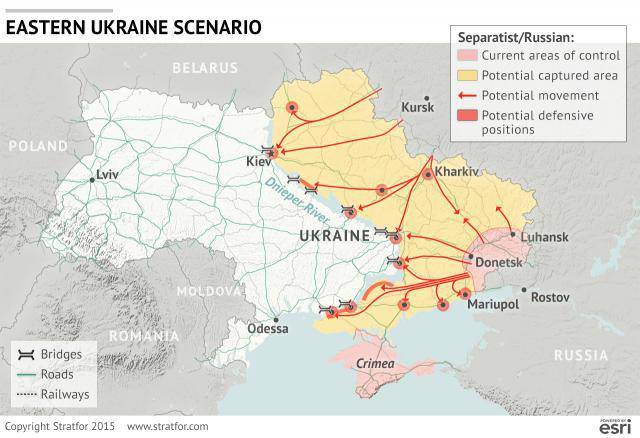 Как Россия нападёт на Украину: шесть сценариев от «Stratfor»