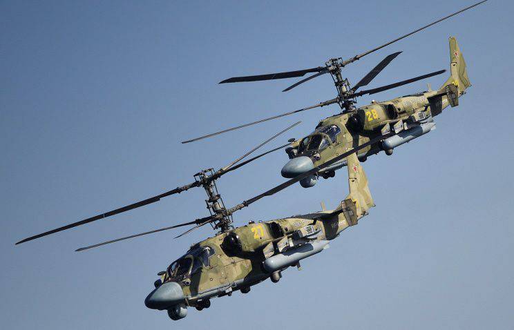 Авиация ВВО получила четыре вертолета Ка-52 «Аллигатор»