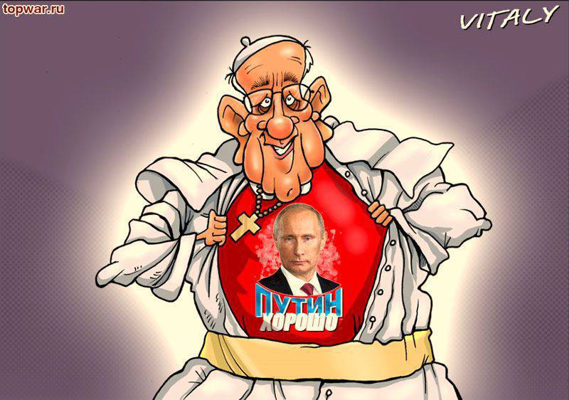 Папа римский Франциск подарил Владимиру Путину медальон с изображением ангела-хранителя