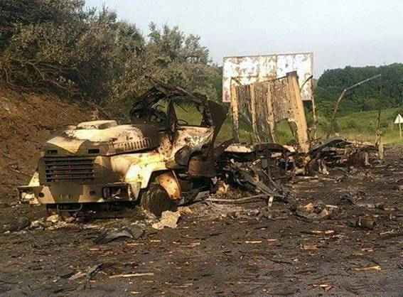 В Полтавской области (Украина) взорвался автомобиль национальной гвардии, доставлявший боеприпасы в зону "АТО"