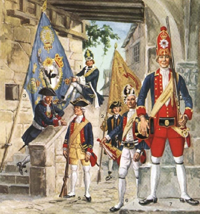 Русские солдаты на службе прусского короля
