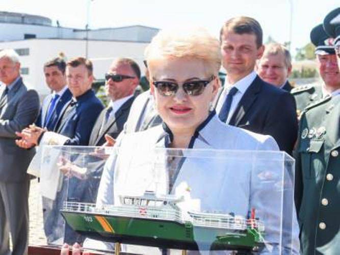 Патрульный корабль «Александрас Бараускас» спущен на воду в Литве