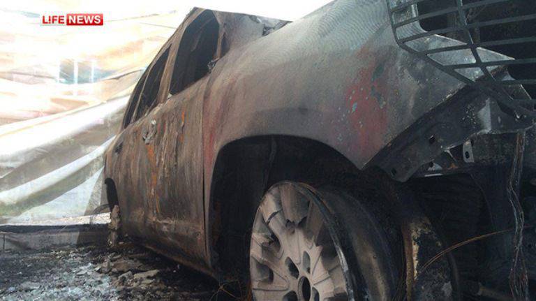 В Донецке сгорело 6 автомобилей ОБСЕ