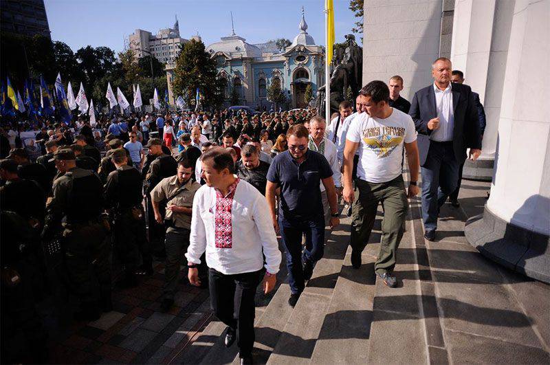 В Киеве радикалы и экстремисты протестуют против внесения изменений в конституцию