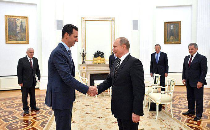 Переговоры Владимира Путина и Башара Асада в Кремле