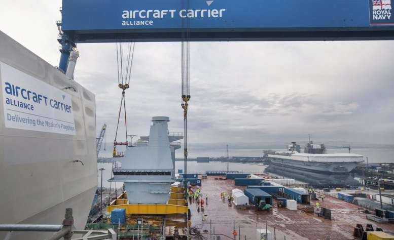 Постройка британского авианосца Queen Elizabeth близится к завершению