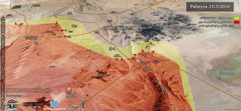 О боях за Пальмиру и бомбардировках позиций ИГИЛ в районе Ракки и Дейр-эз-Зора