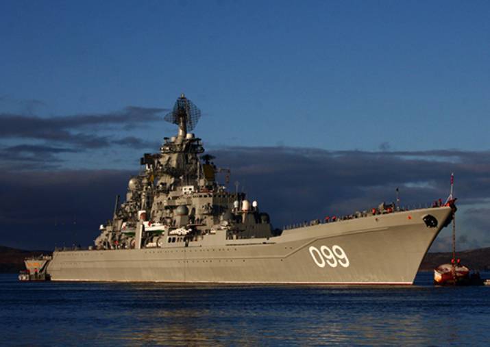 «Пётр Великий» после ремонта впервые вышел в море