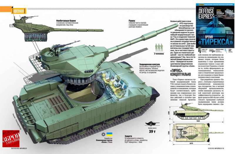 Украинский эксперт: Новый танк "Тирекс" появится на Украине до конца года