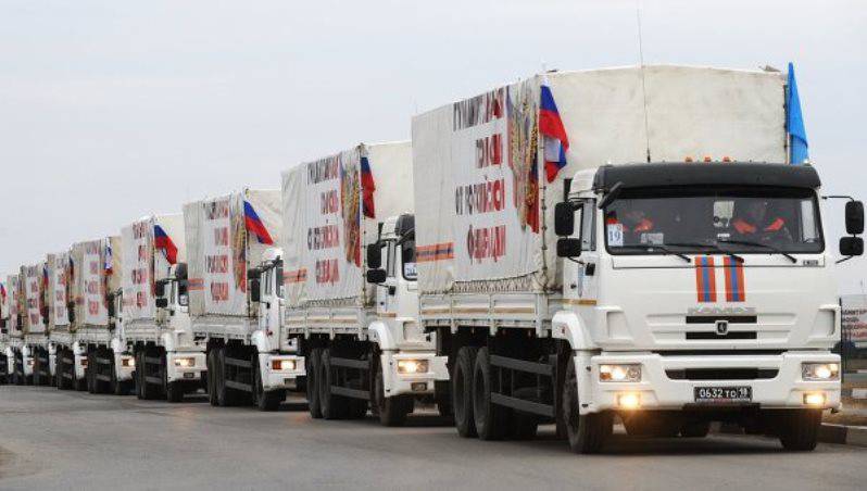 В России формируется новая колонна с гуманитарной помощью для Донбасса
