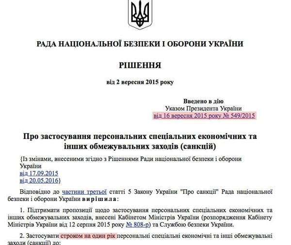 Депутат ВРУ: Украинские санкции против РФ не действуют около месяца