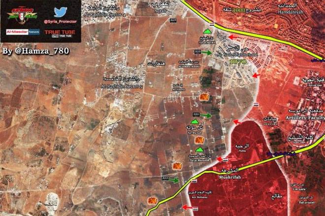 Паника боевиков в ходе наступления сирийской армии на юге Алеппо
