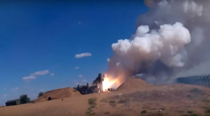 Видео с неудачным пуском ракеты комплекса С-300