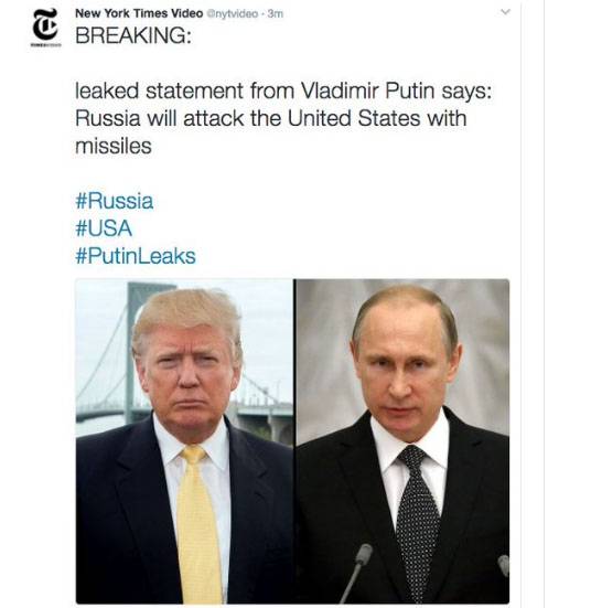 О "приказе Путина нанести ракетный удар по США"