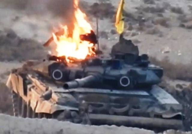 В Сирии подбит Т-90 (видео)
