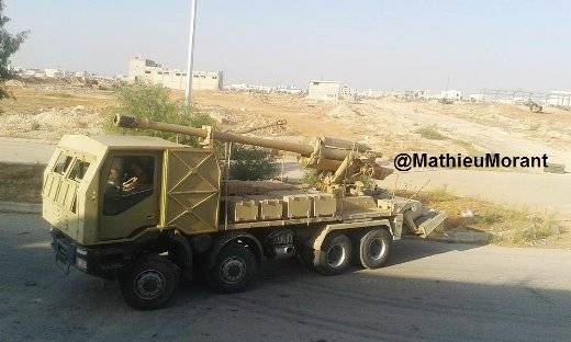 В Сирии снова замечены дальнобойные САУ с 130-мм пушкой М-46
