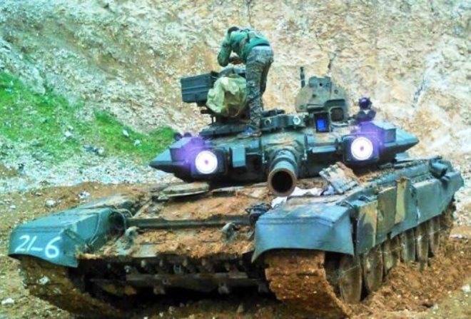 Т-90А в Сирии ослепляют врагов «супер-фарами»