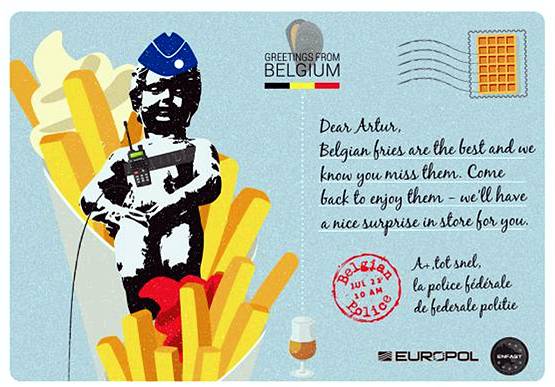 Европейская полиция борется с терроризмом почтовыми открытками