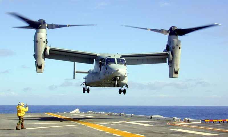 Япония разрешила полеты американских конвертопланов MV-22 Osprey