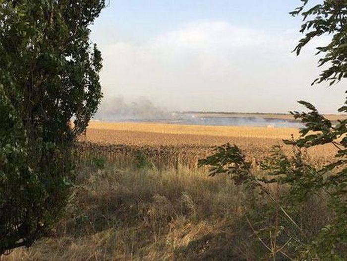 В Донецкой области загорелся склад боеприпасов