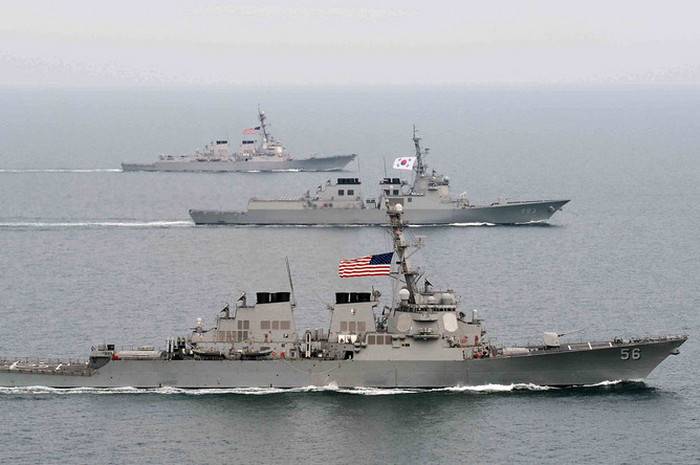 США, Южная Корея и Австралия начали совместные военно-морские учения