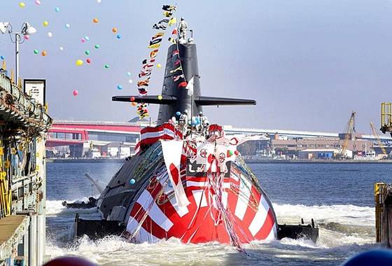 В Японии спущена на воду десятая подлодка класса «Сорю»