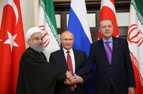 Президент РФ проводит встречу с Эрдоганом и Роухани