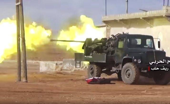 Сирийские военные вооружили ГАЗ-3308  скорострельной зенитной пушкой