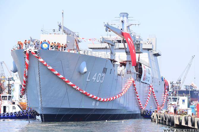 ВМС Турции получили танкодесантный корабль TCG «Sancaktar»