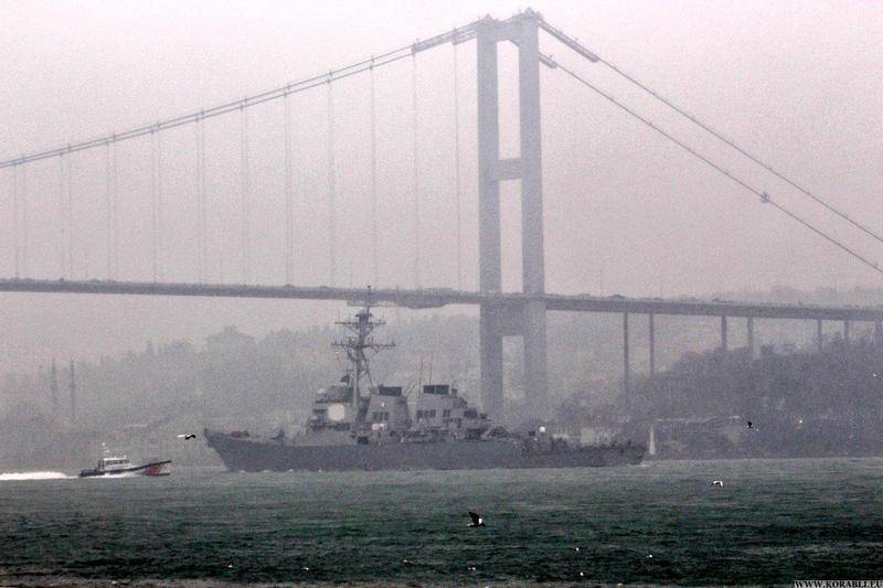Вошедший в Чёрное море американский эсминец взят под наблюдение ЧФ
