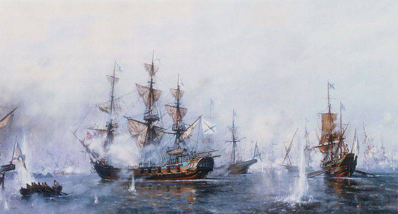 Славная победа русского флота при Роченсальме