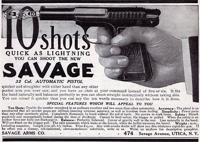 «Сэвидж». Очень хороший пистолет 1907 года