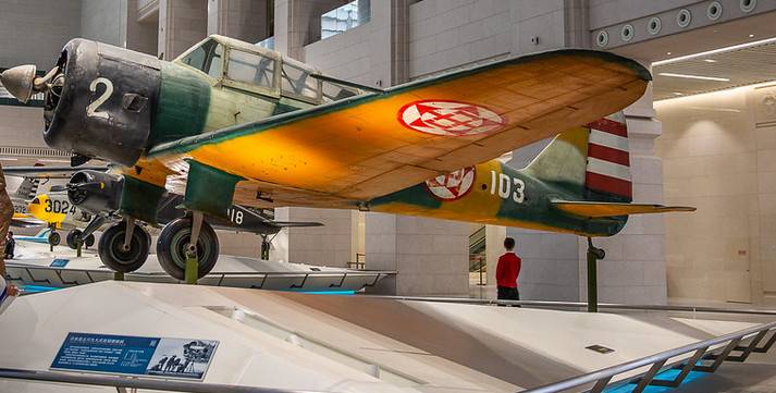 Авиационная экспозиция  Военного музея китайской революции в Пекине