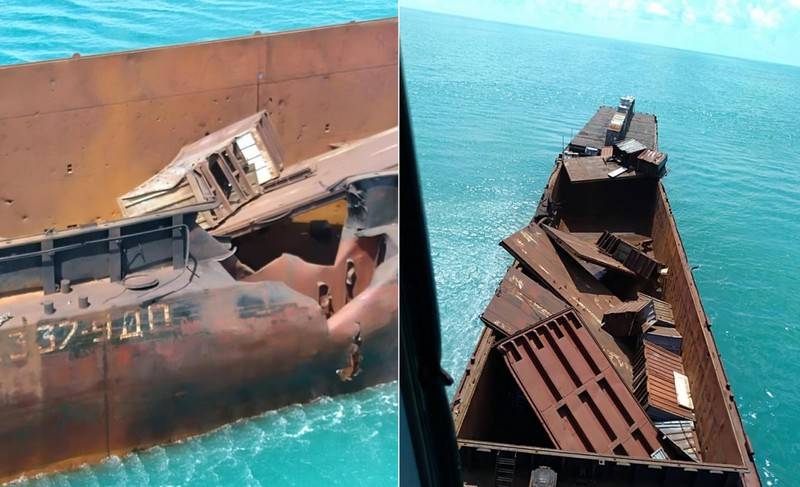 На Украине показали итоги попадания ПКР «Нептун» в корабль-мишень