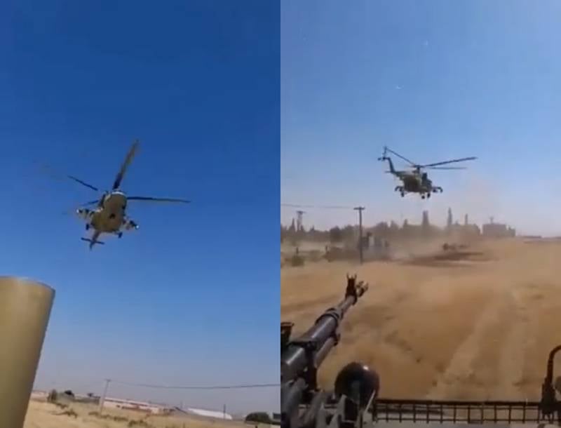 Российский вертолёт в Сирии заставил понервничать американских военных