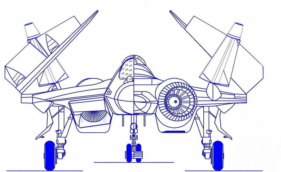 Рис. 2 Примерно так может выглядеть будущий Су-57К