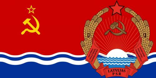 флаг латвийской ССР