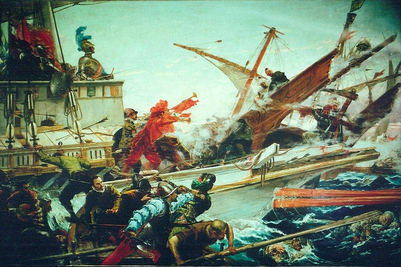 Разгром османского флота в битве при Лепанто