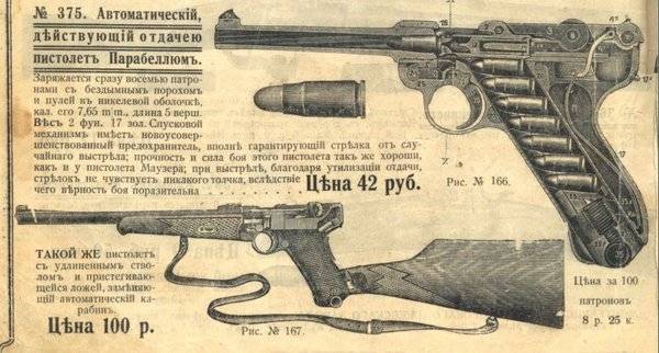 Пистолеты Люгера в России