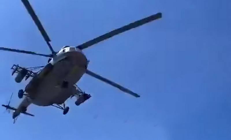 Показана работа с кабрирования вертолётов Ми-8 ВСУ в районе Днепровского лимана