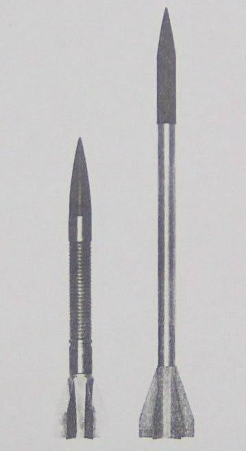 Активные части подкалиберных снарядов: "Хец-6" слева и "Хец-7" справа. Источник: tanknet.org