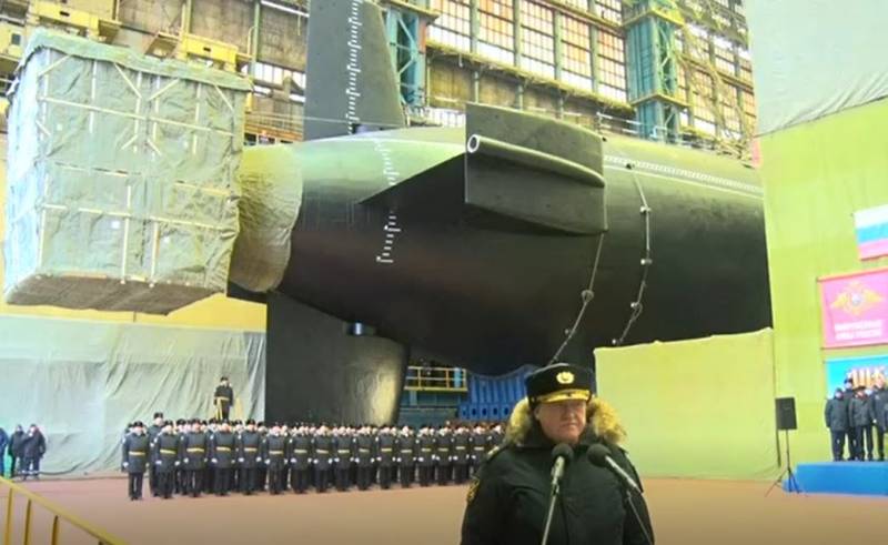 Спущен на воду атомный подводный ракетоносец «Император Александр III» проекта «Борей-А»